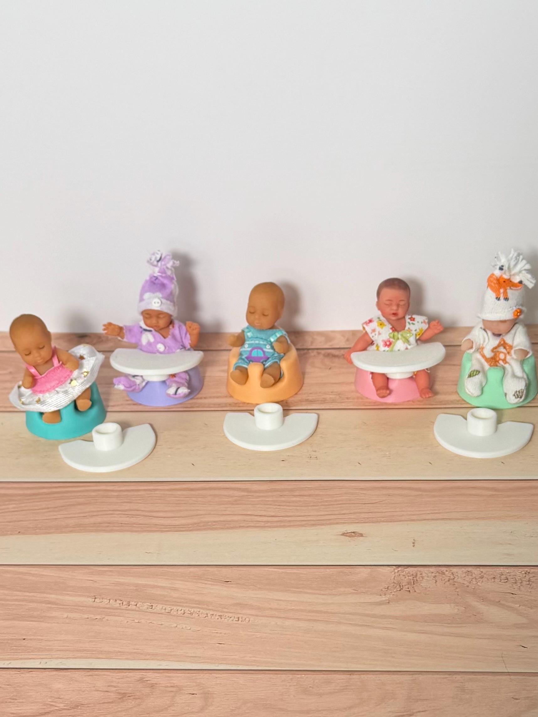 Miniature Baby seat  – 3D Printed Dollhouse Nursery Furniture – Pick Your Color –