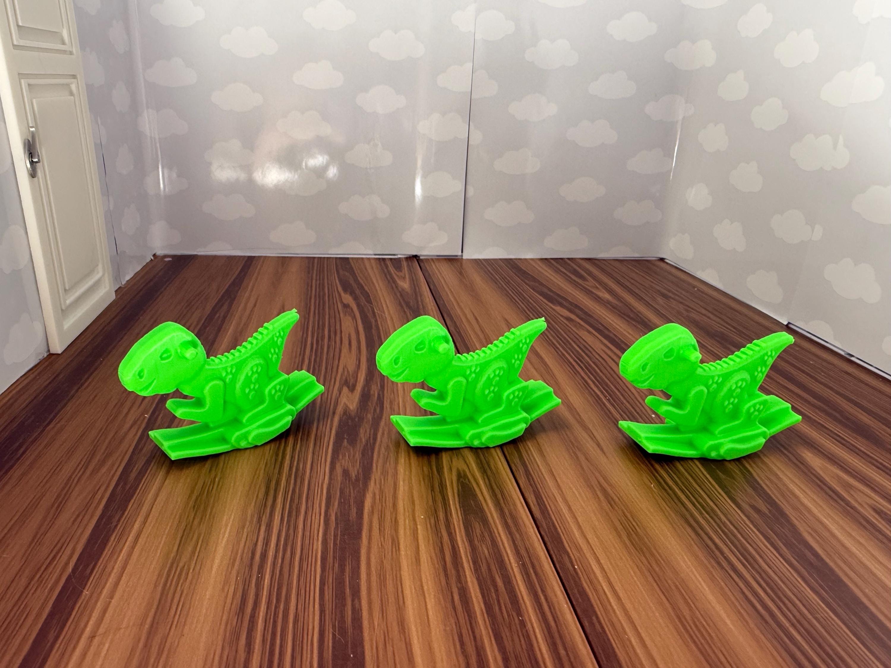 Miniature Baby Dino Rocker  – 3D Printed Dollhouse Nursery Furniture