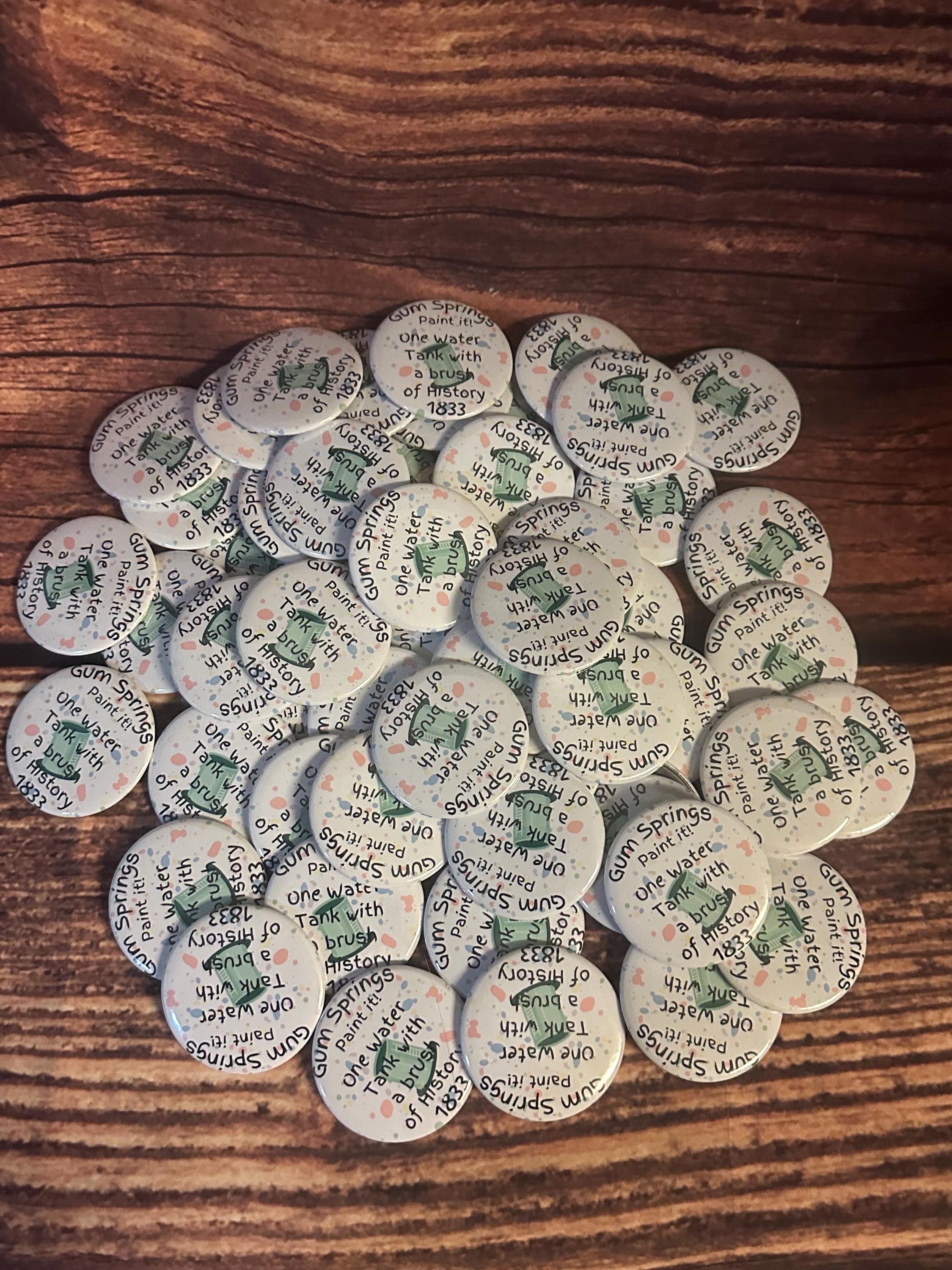 Full Color Custom Button Pins, pinback buttons, square buttons, custom photo fridge magnets, Fast Turnaround, Small Business, Events, Births