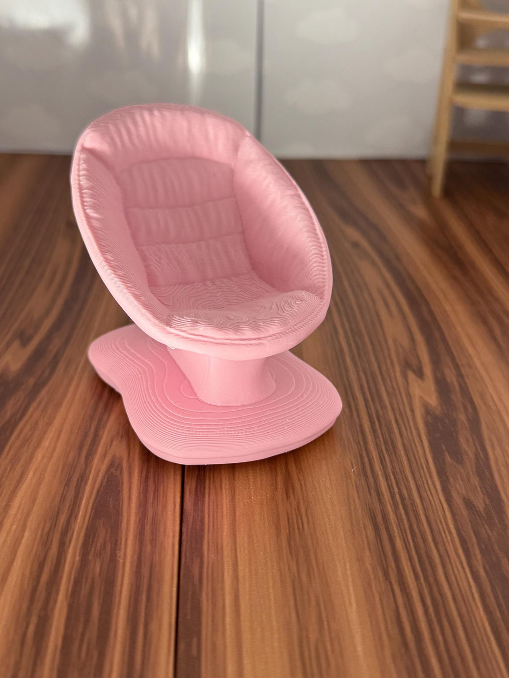 Miniature Baby glider Seat – 3D Printed Dollhouse Nursery Furniture – Pick Your Color –